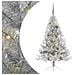 Albero di Natale artificiale con luci integrate Argento 150 cm - Foto miniatura 1