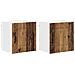 Pensile cucina con porta 2 pcs Legno vecchio 40 x 31 x 40 cm - Foto miniatura 1