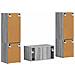 Set mobile TV 5 pcs Grigio Sonoma Legno multistrato - Foto miniatura 9
