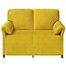 Divano a 2 Posti Giallo 138 x 83 x 95 cm Velluto - Foto miniatura 3