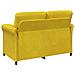 Divano a 2 Posti Giallo 138 x 83 x 95 cm Velluto - Foto miniatura 5