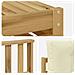 Set divani 6 pcs Bianco e Crema Legno di Acacia Massello - Foto miniatura 5