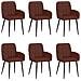 Sedie da pranzo 6 pcs Similpelle Marrone Lucido 57 x 50 x 85 cm - Foto miniatura 1