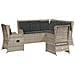 Set Divani da Giardino 5pz con Cuscini Polyrattan Grigio Chiaro - Foto miniatura 1