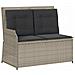 Set Divani da Giardino 5pz con Cuscini Polyrattan Grigio Chiaro - Foto miniatura 3