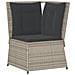 Set Divani da Giardino 5pz con Cuscini Polyrattan Grigio Chiaro - Foto miniatura 5