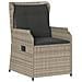 Set Divani da Giardino 5pz con Cuscini Polyrattan Grigio Chiaro - Foto miniatura 6