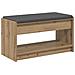 Panca per scarpe con cuscino Rovere Artigianale 83 x 38 x 45 cm - Foto miniatura 1