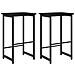 Sgabello da bar 2 pz Rovere Nero 40 x 32 x 74 cm - Foto miniatura 1