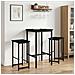 Sgabello da bar 2 pz Rovere Nero 40 x 32 x 74 cm - Foto miniatura 2