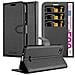 Custodia Compatibile Con Xiaomi Redmi 6a In Nero Carbone - Coperchio Protettiva Con Chiusura Magnetica, Funzione Stand E Tasca Per Le Carte - Foto miniatura 1
