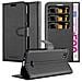 Custodia Compatibile Con Xiaomi Redmi 6a In Nero Carbone - Coperchio Protettiva Con Chiusura Magnetica, Funzione Stand E Tasca Per Le Carte - Foto miniatura 4