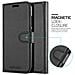 Custodia Compatibile Con Xiaomi Redmi 6a In Nero Carbone - Coperchio Protettiva Con Chiusura Magnetica, Funzione Stand E Tasca Per Le Carte - Foto miniatura 9