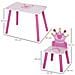 Set Tavolo E 2 Sedie Tema Principesse Per Cameretta Bambini In Legno Rosa - Foto miniatura 7