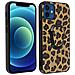 Cover Iphone 12 Mini In Similpelle Anello In Metallo Antiurto Leopardato - Foto miniatura 1