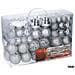 Confezione 100 Palline Natalizie Assortite Argento - Foto miniatura 1