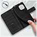 Custodia Xiaomi Mi 11 Lite Aspetto Granulato Copertina Portafoglio Supporto Nera - Foto miniatura 6