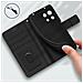 Custodia Xiaomi Mi 11 Lite Aspetto Granulato Copertina Portafoglio Supporto Nera - Foto miniatura 4