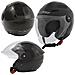 Casco City Moto Jet Certificato Ece 22-05 Scooter Doppia Visiera Nero M - Foto miniatura 9