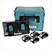 18 V Power Source Kit Con 4x Batterie 3,0 Ah 18 V + Caricatore Doppio Dc 18 Rd + Valigetta Makpac (197720-6)  - Foto miniatura 1