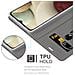Custodia Compatibile Con Samsung Galaxy A12 / M12 In Grigio Nero - Coperchio Protettiva Con Chiusura Magnetica, Funzione Stand E Tasca Per Le Carte - Foto miniatura 4