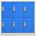 Armadietto con Chiave Grigio Chiaro e Blu 90x45x92,5 cm Acciaio - Foto miniatura 2