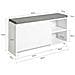 Scarpiera Con Cuscino Panca Con 2 Vani Portaoggetti Scarpiera Salvaspazio Slim, Portascarpe Salvaspazio Regolabili 90x24x46 Cm Fsr119-w - Foto miniatura 4