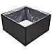 Fioriera da Giardino Nero 80x80x40 cm in Polyrattan - Foto miniatura 2