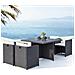 Salotto Da Giardino A Incasso 4 Posti Resina Intrecciata Grigio/bianco Sunset - Foto miniatura 2