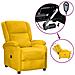 Poltrona Elettrica Reclinabile Gialla In Velluto - Foto miniatura 1