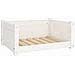 Cuccia Per Cani Bianca 65,5x50,5x28cm In Legno Massello Di Pino - Foto miniatura 1