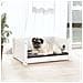 Cuccia Per Cani Bianca 65,5x50,5x28cm In Legno Massello Di Pino - Foto miniatura 6