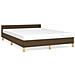 Giroletto senza Materasso Marrone Scuro 140x190 cm Tessuto - Foto miniatura 2