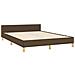 Giroletto senza Materasso Marrone Scuro 140x190 cm Tessuto - Foto miniatura 7