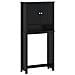 Mobile Per Lavatrice Berg Nero 76x27x164,5cm Legno Massello - Foto miniatura 1