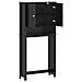 Mobile Per Lavatrice Berg Nero 76x27x164,5cm Legno Massello - Foto miniatura 7