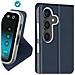 Custodia Per Samsung Galaxy S24 Copertina Portacarte Supporto Video, Blu Scuro - Foto miniatura 5
