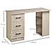 Scrivania Pc Moderna Per Camera Con 3 Cassetti E 3 Scaffali In Legno Per Casa E Ufficio 120x49x72cm - Foto miniatura 2