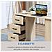 Scrivania Pc Moderna Per Camera Con 3 Cassetti E 3 Scaffali In Legno Per Casa E Ufficio 120x49x72cm - Foto miniatura 4