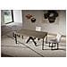Consolle Allungabile 90x40/196 Cm Saki Premium Small Tortora Gambe Antracite - Foto miniatura 2
