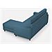 Divano Sakar 3 Posti (tre Sedute Da 60cm) + Pouf Misure Esterne L. 208 P. 155 Colore Avio - Foto miniatura 5