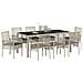 Set da Pranzo da Giardino in 9 Pezzi Grigio Chiaro in Polyrattan - Foto miniatura 3