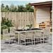 Set da Pranzo da Giardino in 9 Pezzi Grigio Chiaro in Polyrattan - Foto miniatura 4