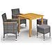 Set Mobili da Pranzo per Giardino 5 pz Grigio - Foto miniatura 1