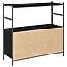Mobile Libreria  Nero Rovere 80x30x78,5 cm Legno Ingegnerizzato - Foto miniatura 5