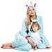 Pigiama Per Bambini Kigurumi Onesie Costume Pegaso Azzurro 105-115 - Foto miniatura 3