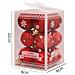 Palline Di Natale rangibili (12 Pezzi) Per Decorazioni Natalizie Red - Foto miniatura 2