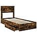 Letto con Contenitore con testiera Rovere fumé 100 x 200 cm - Foto miniatura 5
