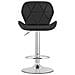 Sgabello WEST - Similpelle nera con base cromata x 2 - Foto miniatura 3