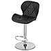 Sgabello WEST - Similpelle nera con base cromata x 2 - Foto miniatura 8